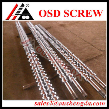 Parallel twin screw barrel for plastic extruder machine